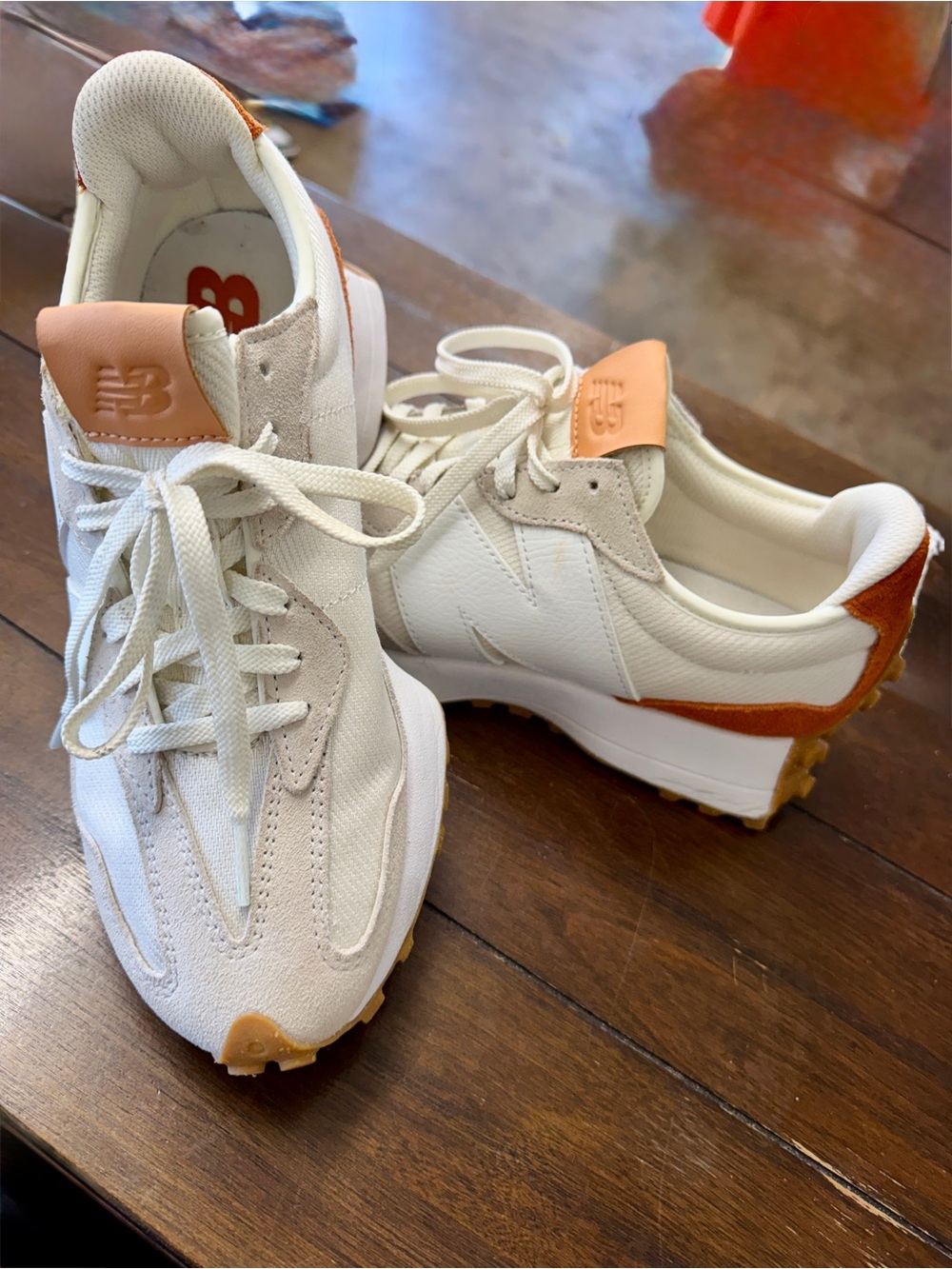 New Balance Women's Cream & Tan Retro Runner Sneakers